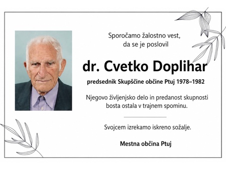 V slovo Cvetku Dopliharju