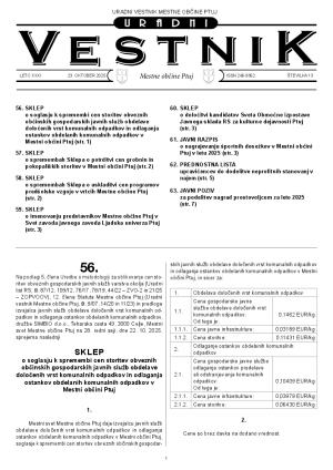 URADNI VESTNIK MESTNE OBČINE PTUJ, ŠT. 13/2025